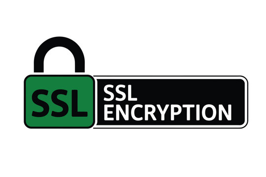 ssl encryption padlock icon green and black vector illustration