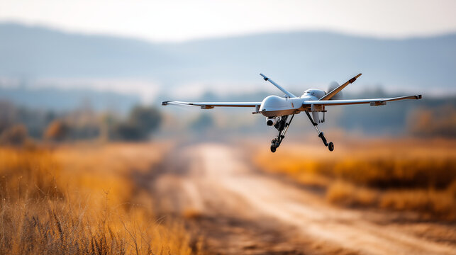 Military drones perform reconnaissance missions &iuml;&frac14;stock photography style