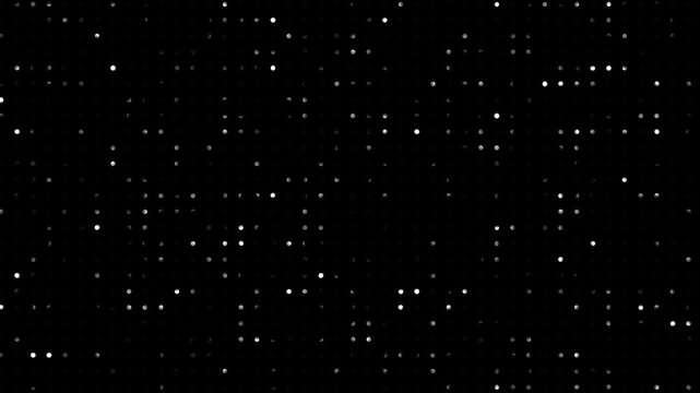 Animated abstract technology dark background random dots and grid 4K.Animated abstract technology random dots and grid 4K on black background. Abstract background digital dot loop black and white.