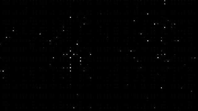Animated abstract technology dark background random dots and grid 4K.Animated abstract technology random dots and grid 4K on black background. Abstract background digital dot loop black and white.