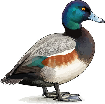 Bucephala albeola illustration art