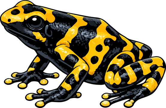 Dendrobates leucomelas illustration art