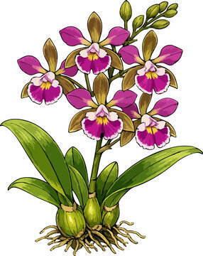 Encyclia cordigera illustration art