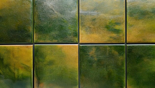 dark moss green terracotta ceramic tiles cladding texture for interior exterior wall dividing wall facade yard floor natural handmade tinted outdoor square clay slabs background