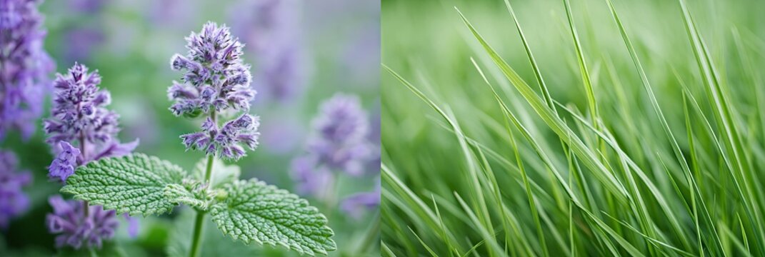 catnip and cat grass - fresh and natural feline-friendly plants