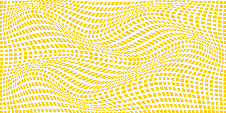 simple yellow square dot grid wave pattern for banner poster background.