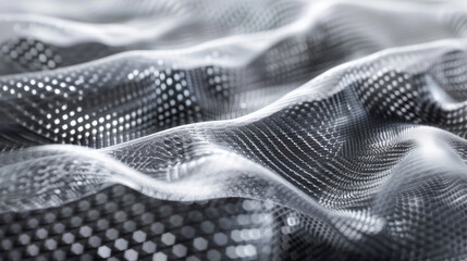 Naklejka premium A detailed view of a lightweight yet sy polymer material hinting at the potential for more ecofriendly and sustainable options for longlasting products.