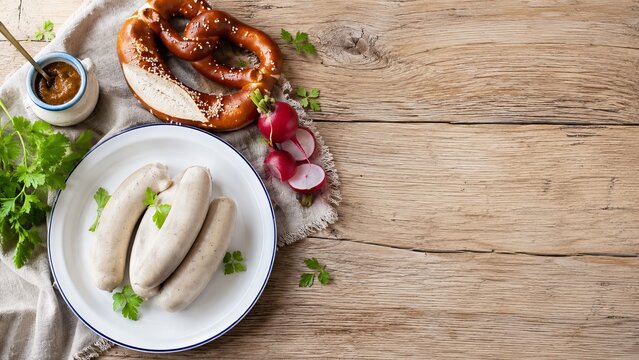 Rustic Bavarian Breakfast Flat Lay
