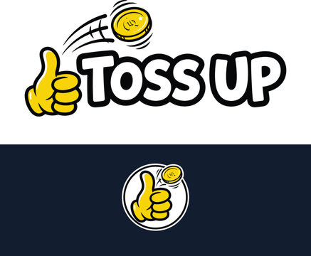 Toss Up instant flip coin logo and icon set for mobile branding