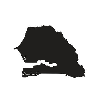 senegal map silhoutette Suitable for posters and web icons