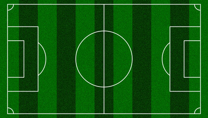 Textured Soccer Field Background with Vertical Stripes Football Pitch Vector © Shawon