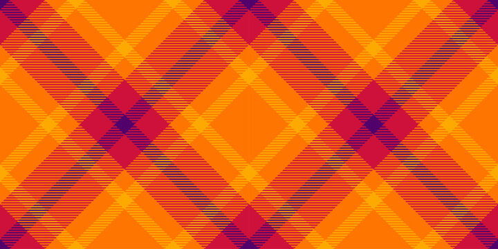 Messy textile texture tartan, luxury seamless background plaid. Nostalgia pattern check vector fabric in bright and red colors.