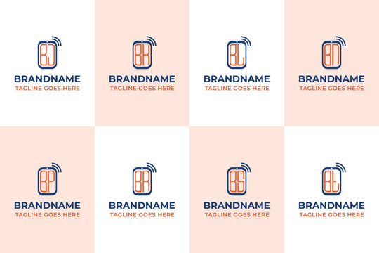 Letters BJ BK BL BN BP BR BS BT Smartphone Logo Monogram