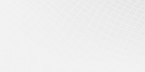 White and grey Islamic geometric pattern background. Minimalist Arabic ornament vector for Ramadan, Eid, and luxury greeting card backdrop. © Arina Color
