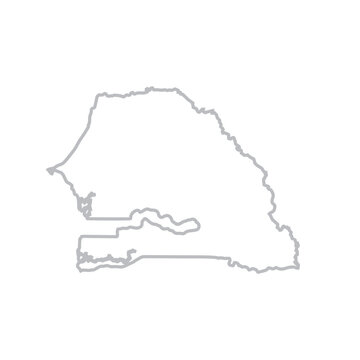 senegal map monoline Suitable for posters and web icons
