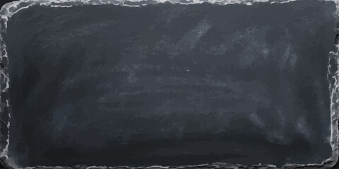 Rectangular chalkboard slate with rough edges writing surface writing board background texture chalkboard blackboard rectangular background © Manjur