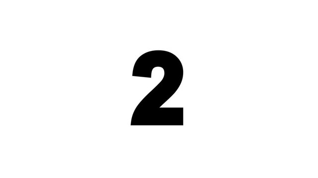 5 to 1 countdown animation with &lsquo;Let&rsquo;s Start&rsquo; text on a white background. Modern motion graphic intro in 4K.