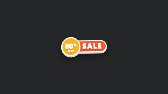 Toggle switch with 80% sale discount label