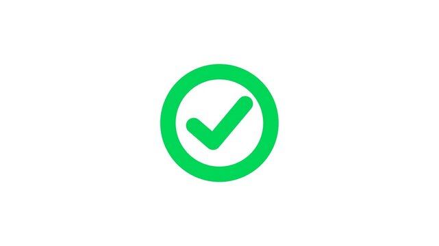 A verified green checkmark appears prominently on a white background in output_20260520_223455.mp4