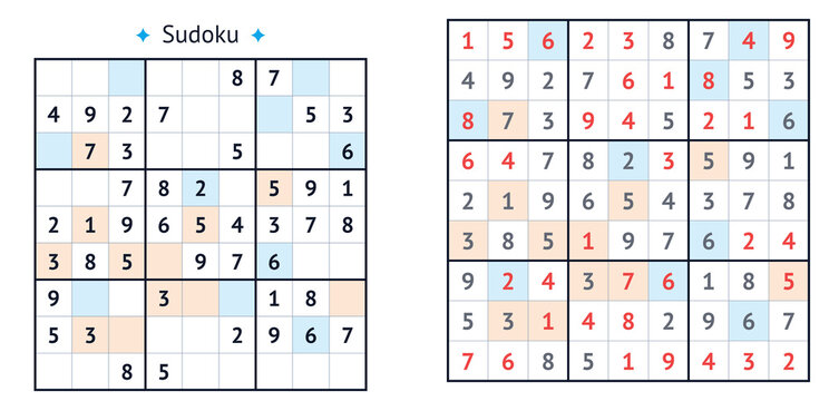 Sudoku puzzle with even and odd numbers filled in grid layout  