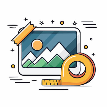 Image Size Measurement Icon