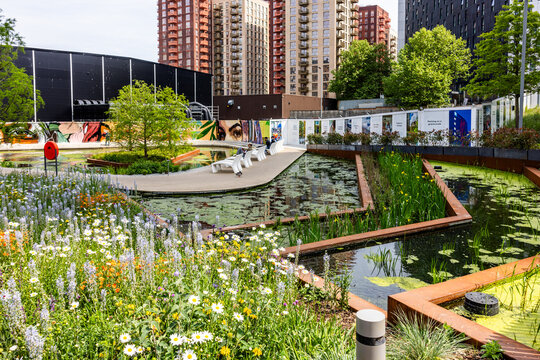 The new Union Park has been designed with community at its heart, steps away from the iconic Olympic Way and National Stadium. Shot 6 May 2026.