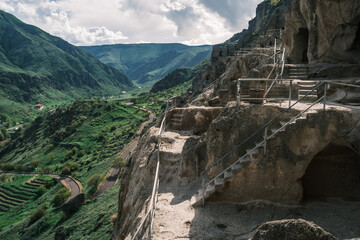Vardzia  cave monastery site in southern Georgia, excavated from the slopes of the Erusheti Mountain on the left bank of the Kura River, © Michele