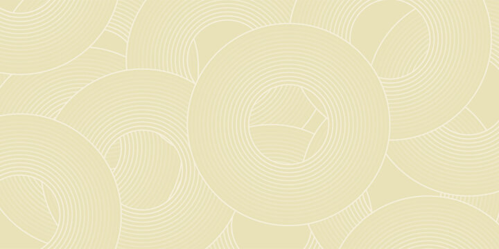 Abstract Beige and Cream Background with Minimalist Curved Parallel Lines and Soft Overlapping Geometric Shapes, Modern Elegant Vector Design for Web Banner and Corporate Presentation