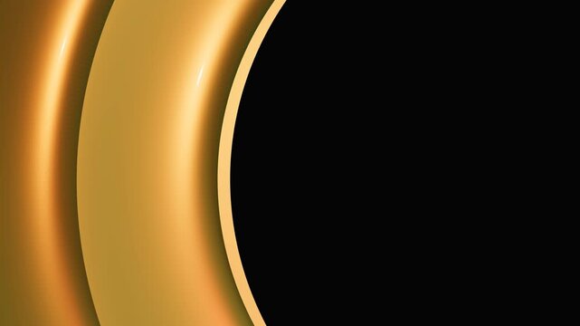 Abstract Orange Green Gradient Flowing Curve Design on Black Background