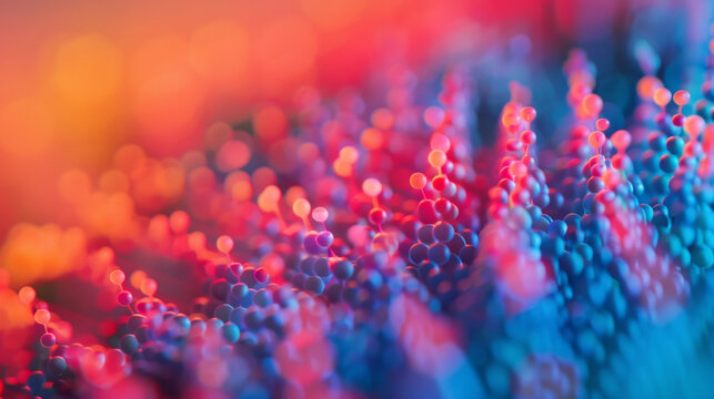 The precision and accuracy of quantum dots is apparent in this closeup image showcasing their ability to produce pure red green and blue colors leading to unprecedented picture
