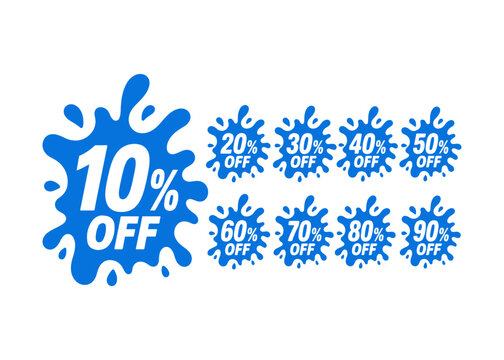 Water Splash discount percentage set
vector 10,20,30,40,50,60,70,80,90 percent sale set