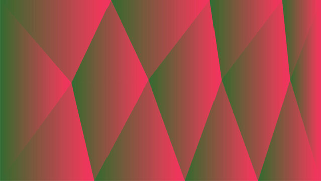 Geometric Abstract Pattern With Red And Green Triangles