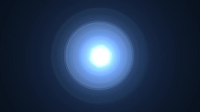 optical light ray loop animation on black screen. Sun rays view, sun spotlight glowing burst concept. optical light beams on black background. 