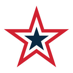 Obraz premium usa star patriotic icon