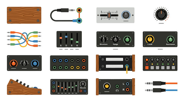 Electronic audio equipment components.