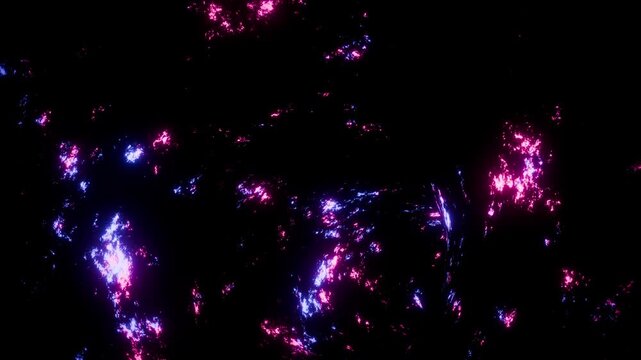 Dark glowing sci-fi purple and blue tunnel animation background 4k vj loop wallpaper 