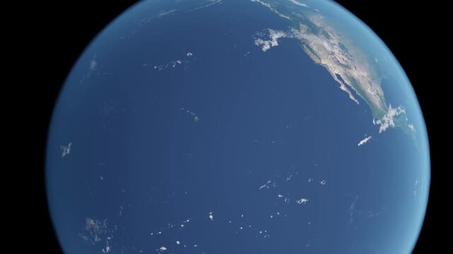 Hawaii and the Pacific Ocean from Space