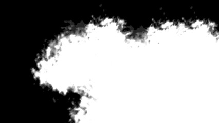 Obraz premium Black Smoke Cloud Border Frame Transparent Background Abstract Dark Moody Misty Atmospheric Texture Overlay Vignette