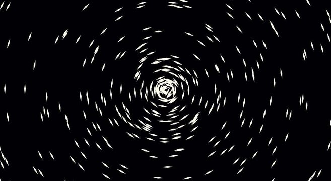 Abstract yellow particle vortex motion animation background, for digital