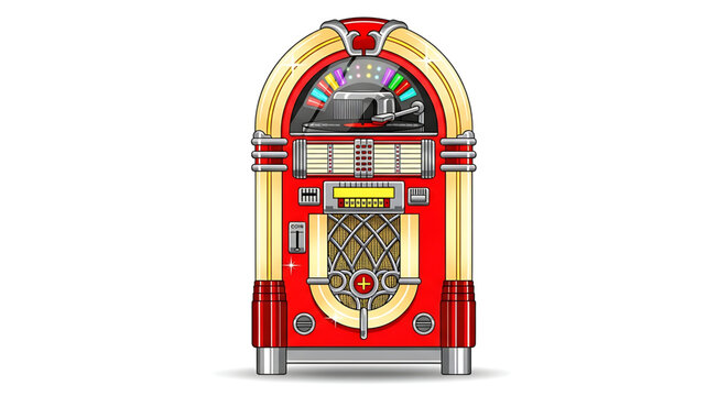 Retro jukebox music player