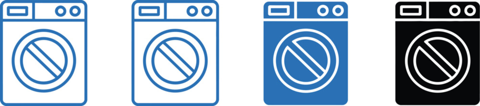Ad blocker icons, multi style vector signs for ad blocking privacy protection and digital security use