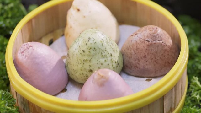 Mixed Flavor Healthy Multigrain Colorful Steamed Buns