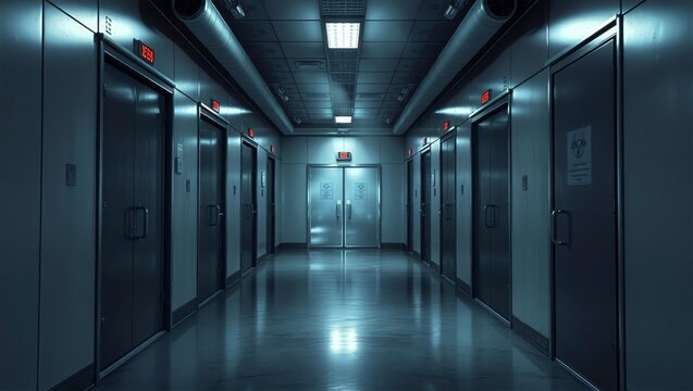 Empty Quarantine Corridor Interior