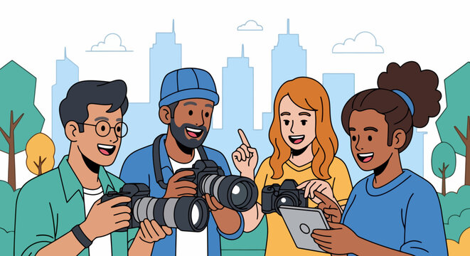 Diverse group of photographers sharing their work and passion.