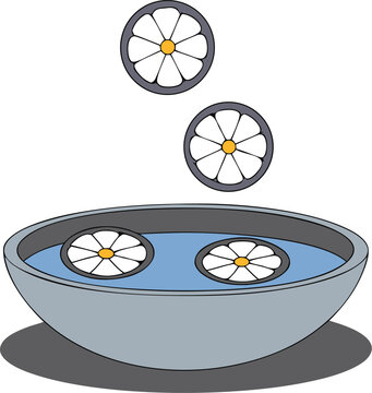 Juicy Floating Orange Citrus Slices with Water Drops Isolated on Bright Background for Fresh Healthy Beverage Concept