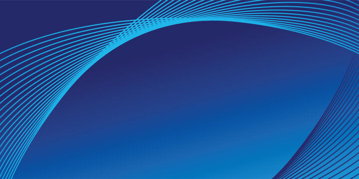 Abstract Blue Wave Line Geometric Background Design