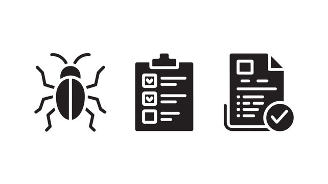 Bug Error Icon for Debugging and Software Testing Concepts