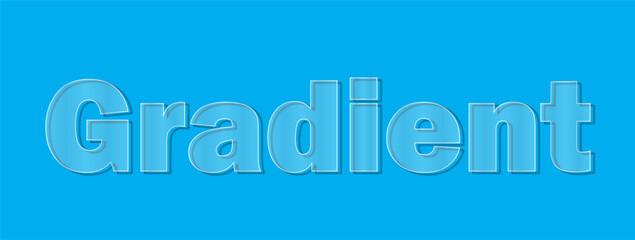 Obraz premium Gradient text effect on blue background