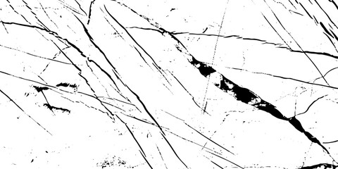 Fototapeta premium Abstract white marble texture with black scratch lines, cracked geometric pattern, distressed grunge background, minimalist urban aesthetic, high contrast, rough stone texture. crack wall texture.