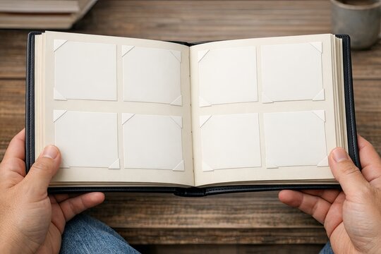 A person sits at a wooden table with an open book, getting lost in the words